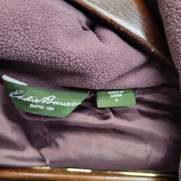 Eddie Bauer Purple Goose Down Puffer Long Coat EB550 Fill Power Size Small Hood - Picture 4 of 10